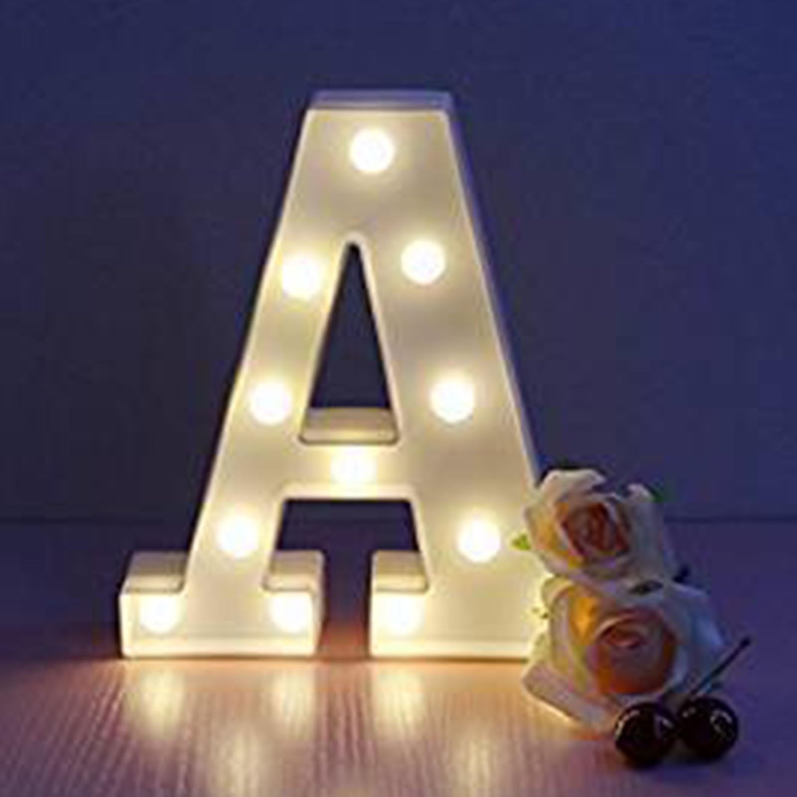 Marquee Letter Lights Sign Warm White LED Light Up Numbers 18th, 30th, 50th Birthday Party for Home Party Wedding Decoration (Color : Letter A, Size : 22.5cm/8.85in)