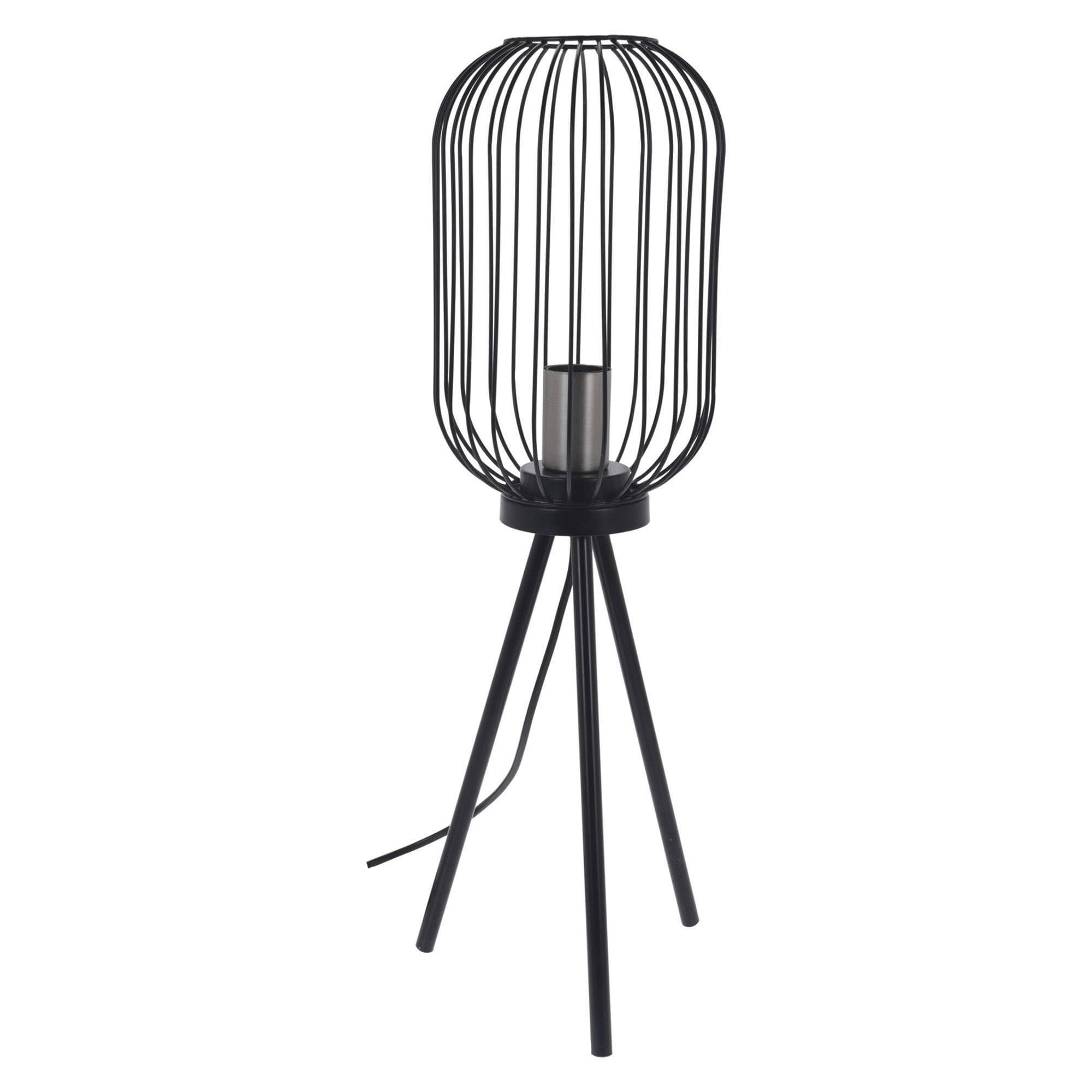 WELL HOME - Lámpara de pie en metal color negro Ø60x175cm