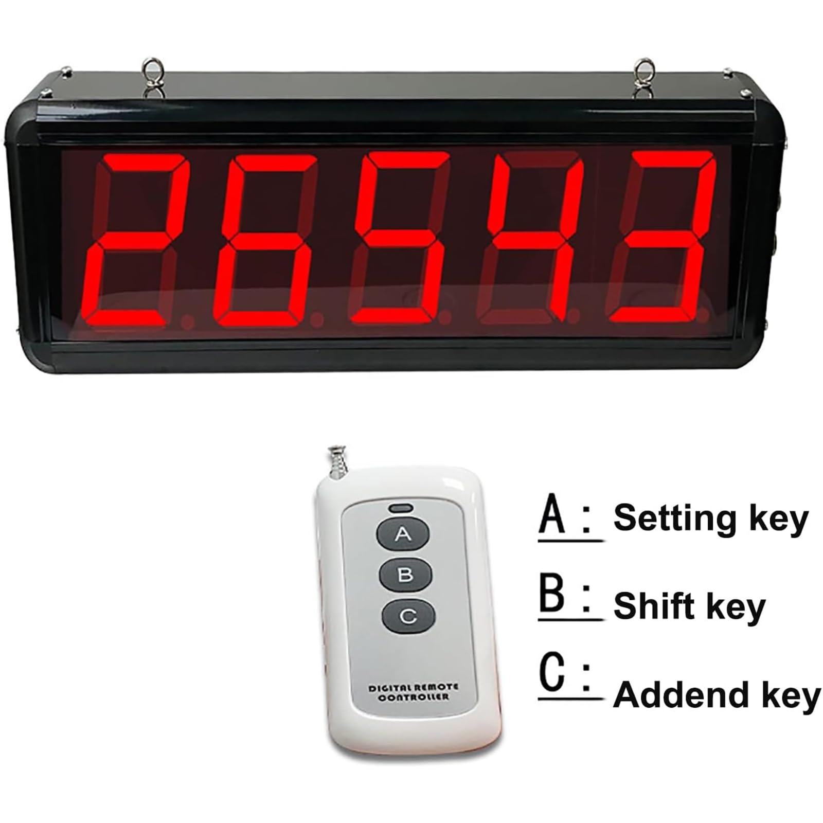 Contatore Digitale con sonda, Display a 5 cifre, Conta Fino a 99999, Distanza di misurazione 70 cm, Ideale per fabbriche e officine.,