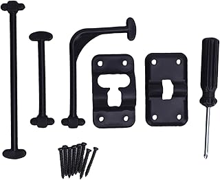 Zerodis Tスタイルドアホルダーキャッチ 90度 ABS キャンパートレーラー/カーゴハッチ用 ブラック/ホワイト (黒)