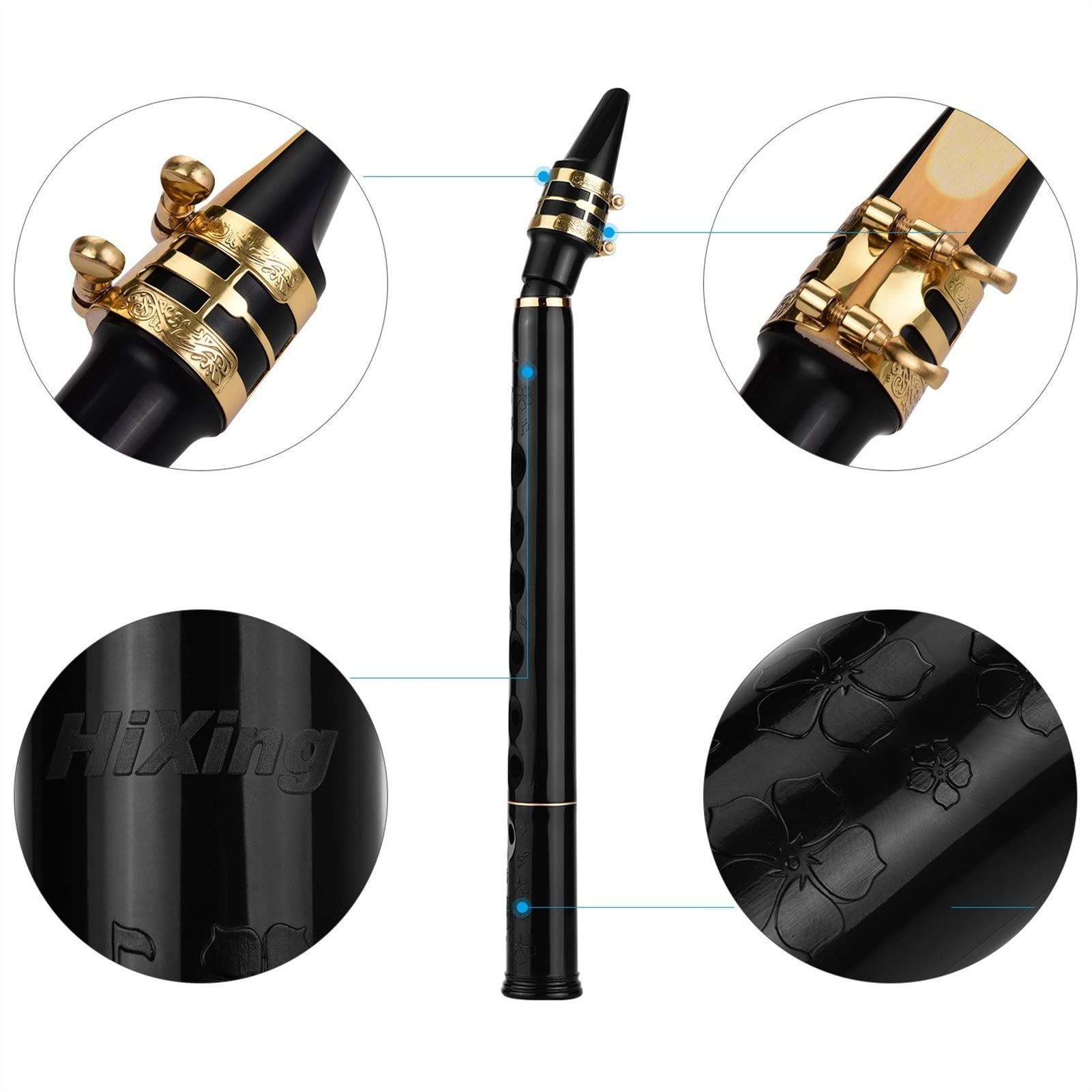 C Key Mini Tasca Saxophone Sax Addominali Materiale Con Bocchini 10pcs Ance Portando Borsa Kit principianti sax