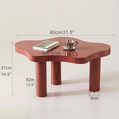 Miniatura 26 de Mesa de centro de nube irregular con 3 patas, mesa central moderna de mediados de siglo para dormitorio, sala de estar, bonita mesa auxiliar de