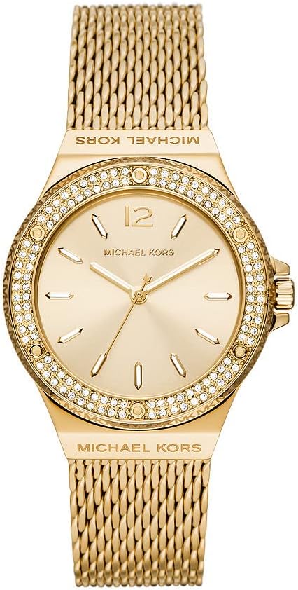 Lennox Watch for Women, Gold Tone Quartz Three Hand Movement with Stainless Steel Strap