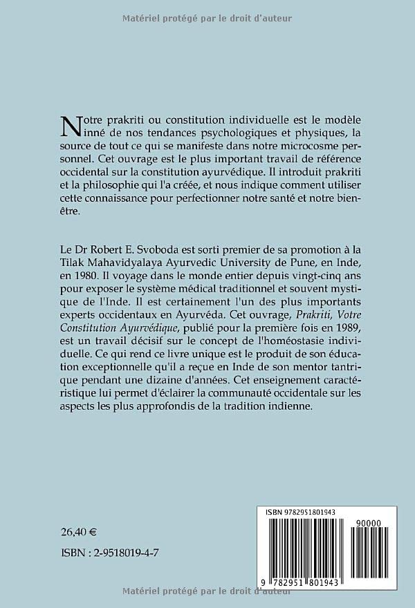 Prakriti : Votre constitution ayurvédique