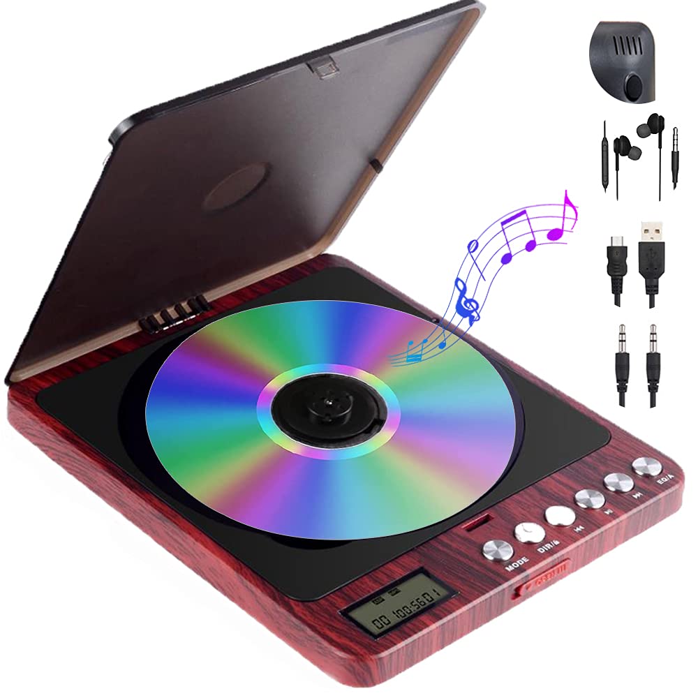 Buy Portable CD Player with Speaker, 1500mAh Lithium Battery Rechargeable Compact Disc Player