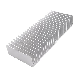 150mm Aluminum Heatsink 60x150x25mm / 2.36x5.91x0.98 Inch Large Heat Sink Cooling Radiator for CPU MOS Tube Circuit Board PCB Module Cooler Led Amplifier Devices with 24 pcs Fins - Sliver