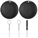 Air Tracker Item Finders Works with Apple Find My (iOS Only), Smart Tag with Replaceable Battery, Item Locator for Key/Luggage/Backpack/Wallet (2 Black)