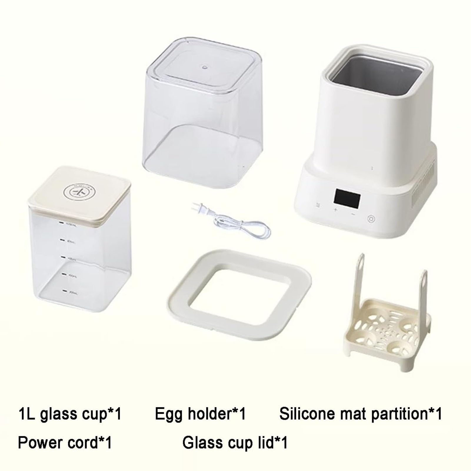 Yogurtera Automática1L,Temporizador 1-99 H,Control Temperatura NTC 28-80℃