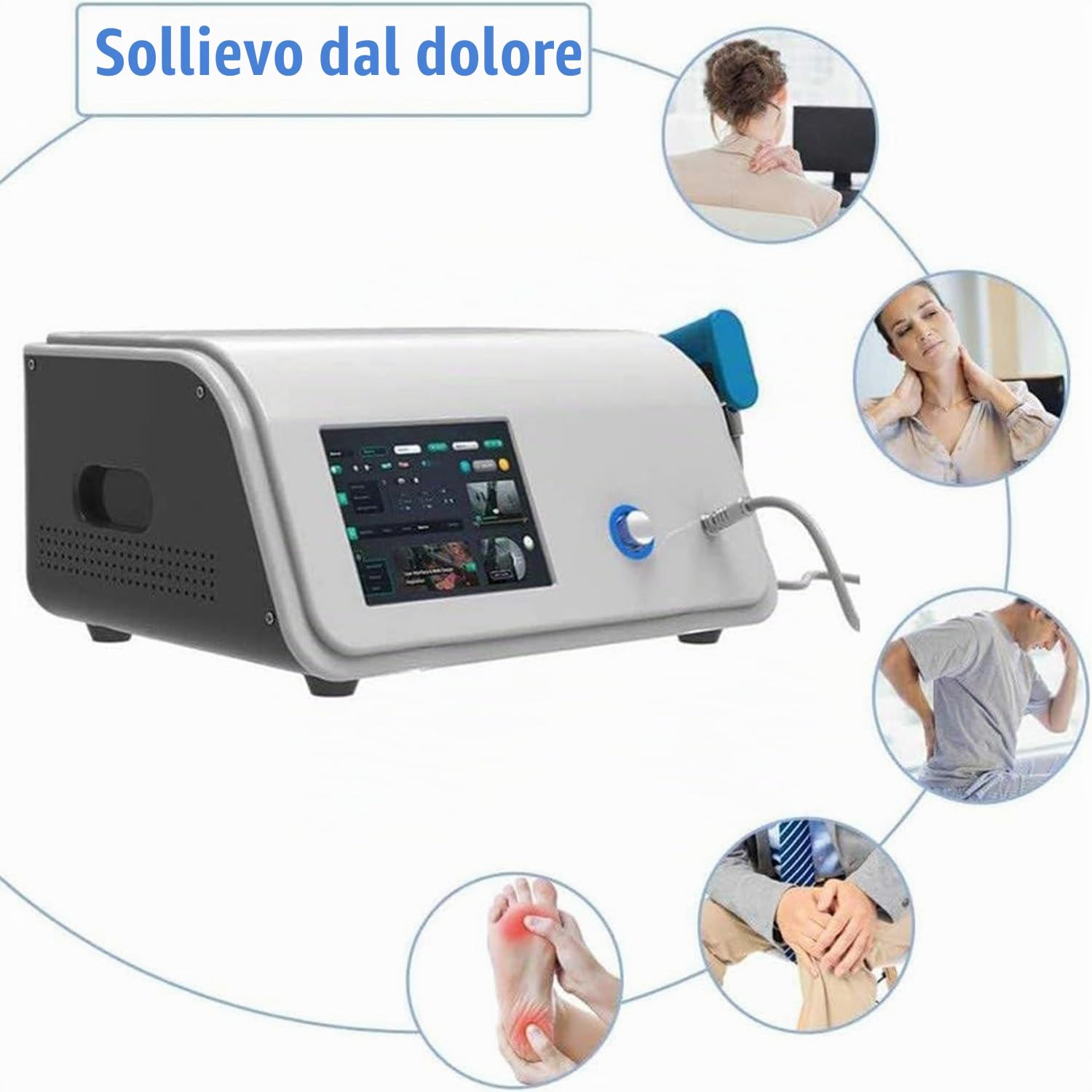 Macchina Terapia Ad Onde D'urto Ed Dispositivo Elettromagnetico a Onde D'urto Extracorporee a Percussione Tessuto Profondo Rilassamento Muscolare Massaggiatore Antidolorifico
