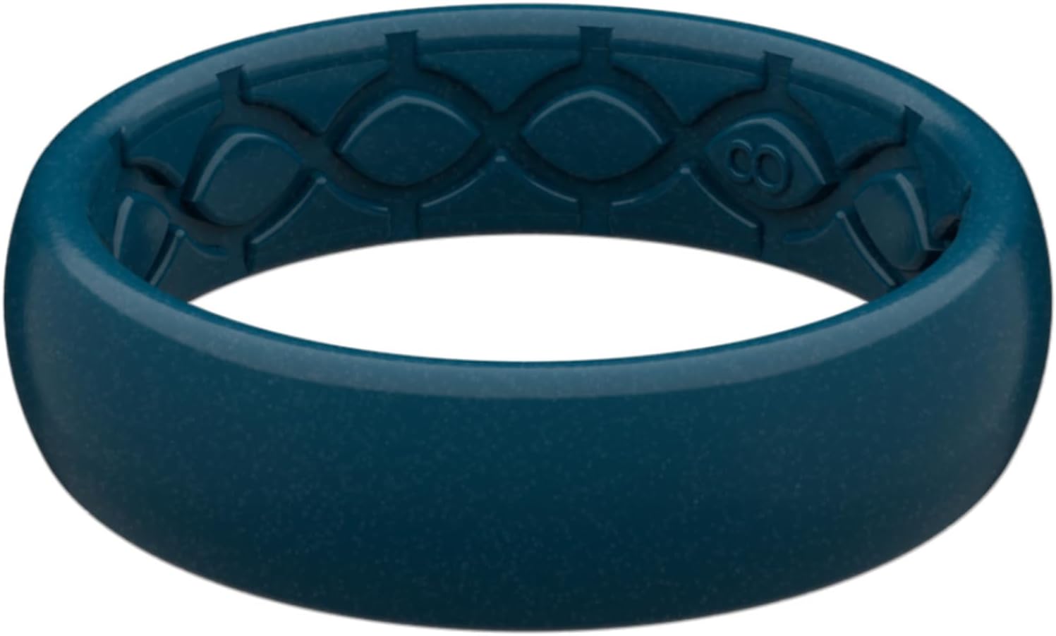 Groove Life Solid Thin Silicone Ring - Breathable Rubber Wedding Rings for Women, Lifetime Coverage, Unique Design, Comfort Fit Ring