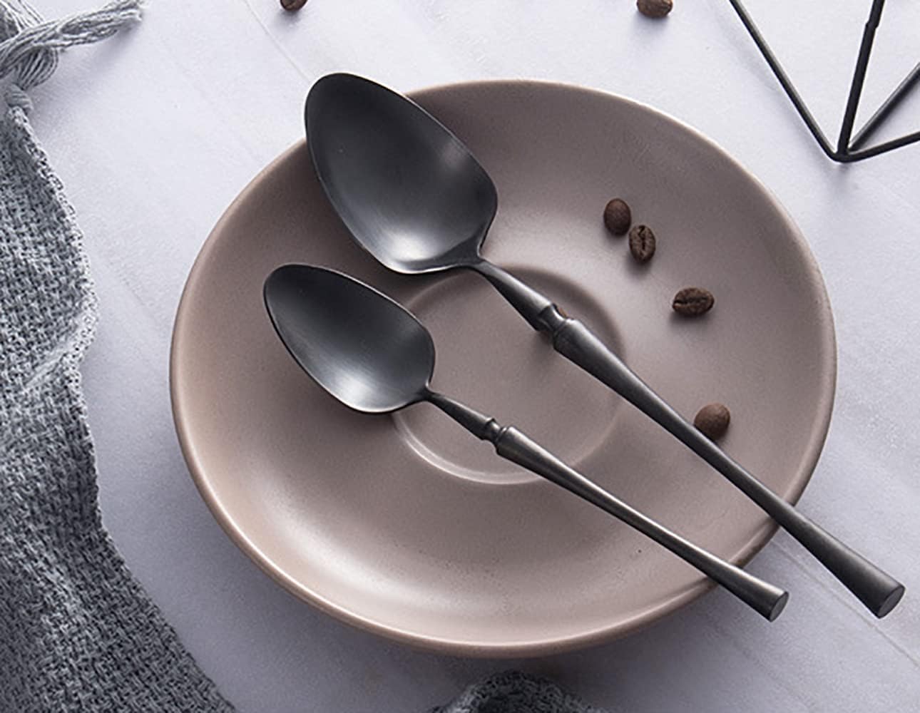 Silverware Set for 6 Modern Cutlery Utensils 24 Piece Include Knives Forks and Spoons Set Premium 18/10 Stainless Steel Flatware Tableware Set for Home Kitchen Restaurant Party