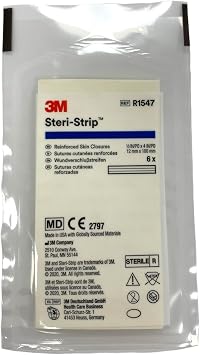 3M Steri-Strip reinforced Skin Closures - 1/2" x 4" - 10 pack of 6 strip envelope 60 strips by Steri-Strip