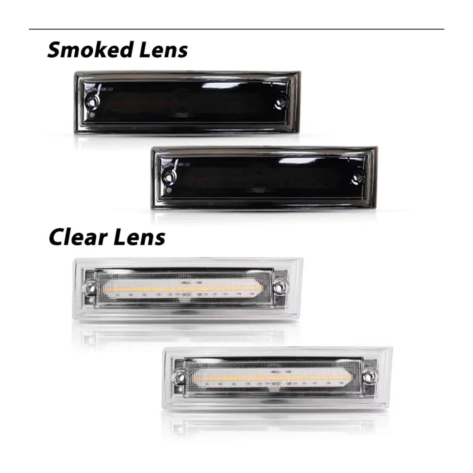 Indicatore Laterale Per GMC Per C1500 Per C2500 Per C3500 Per Jimmy 1981-1991 2x LED Paraurti Anteriore Indicatore Laterale Direzione Lampade Indicatore Direzione Auto