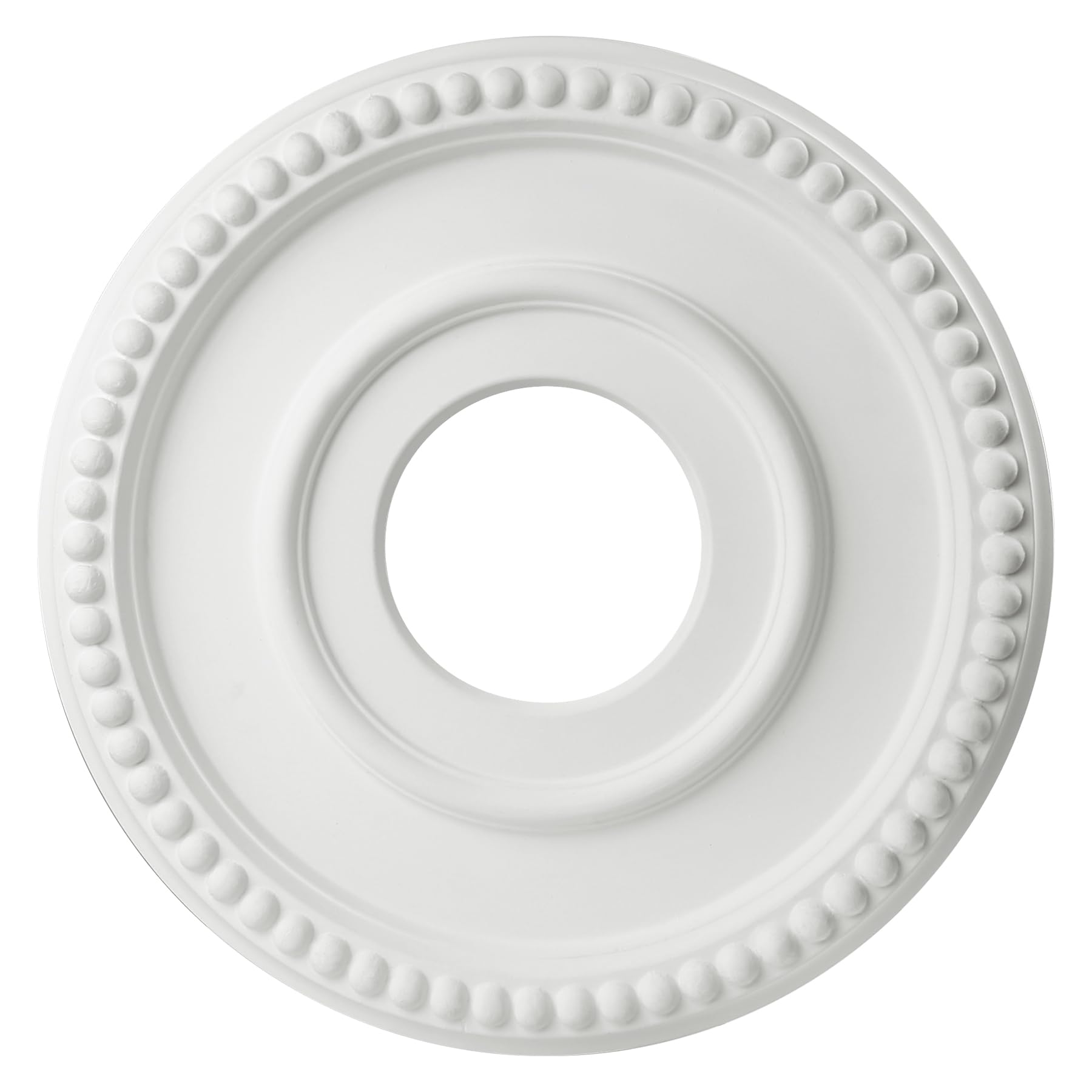 Ceiling Medallion 12-1/2" OD x 3-15/16" ID x 1-3/8"P, Ceiling Decorative Molded Round Ceiling Medallions for Chandeliers Home, White, 1 Pack