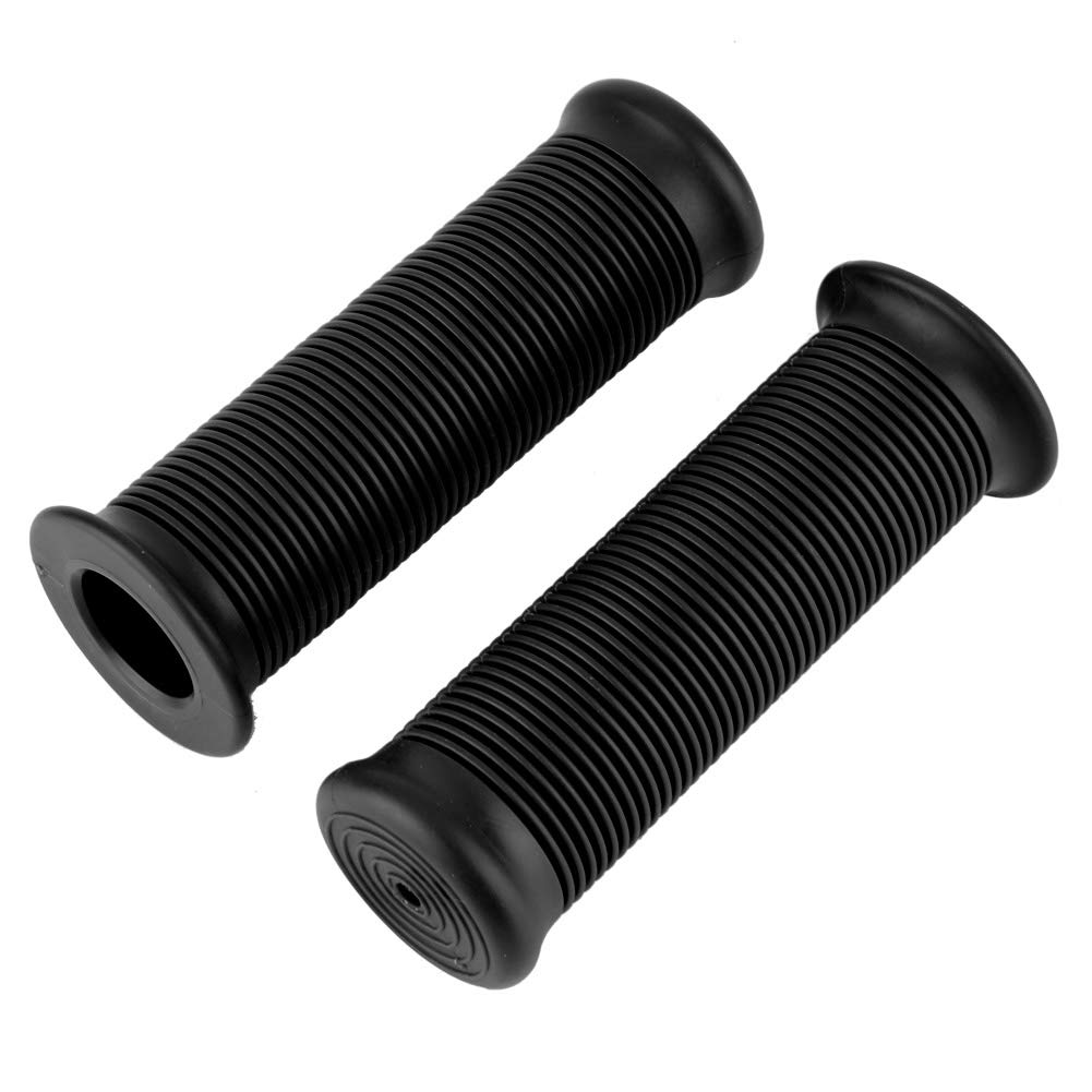 Impugnatura Moto Vintage TPU universale 2 pezzi 1 pollice 25 mm adatta per la maggior Parte Delle motociclette(Nero)