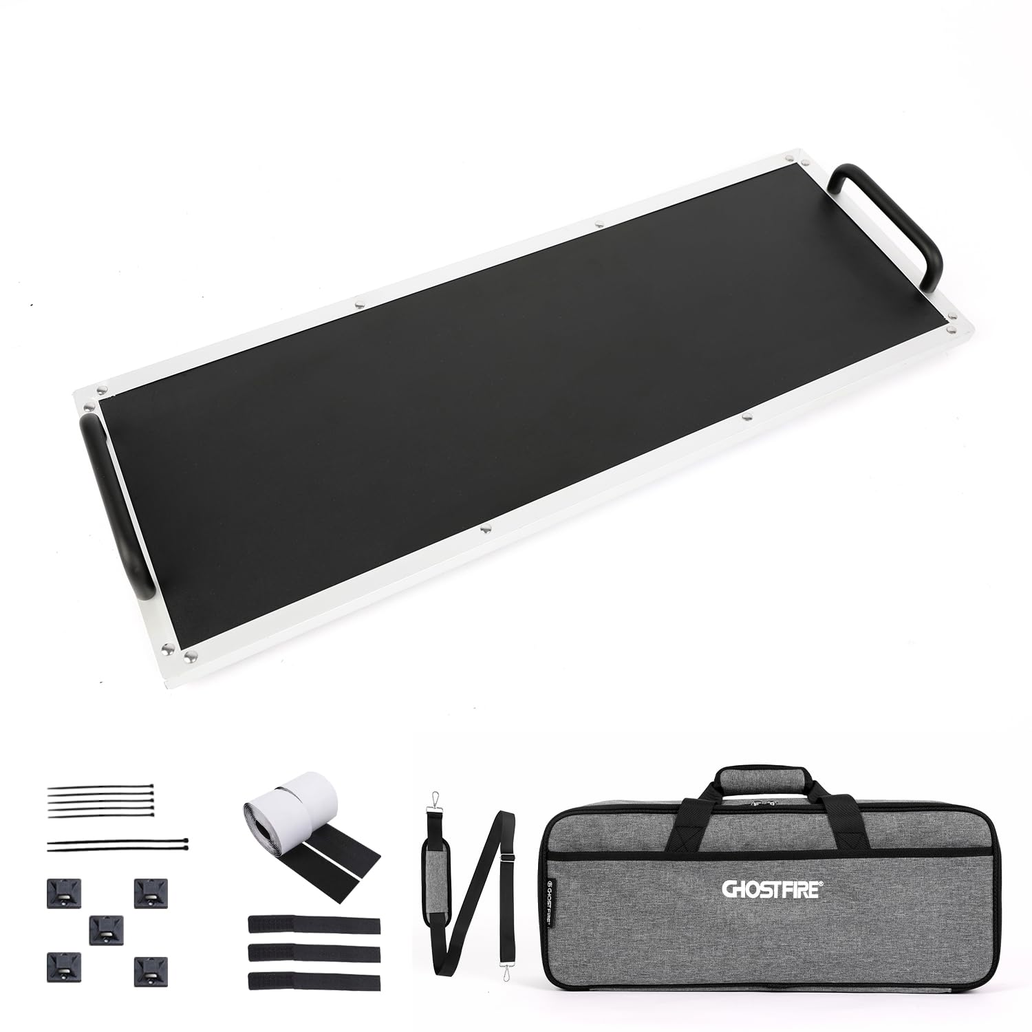 Ghost Fire Guitar Pedal Board Aluminum Alloy Effect Pedalboard with Carry Bag F-LITTLE20