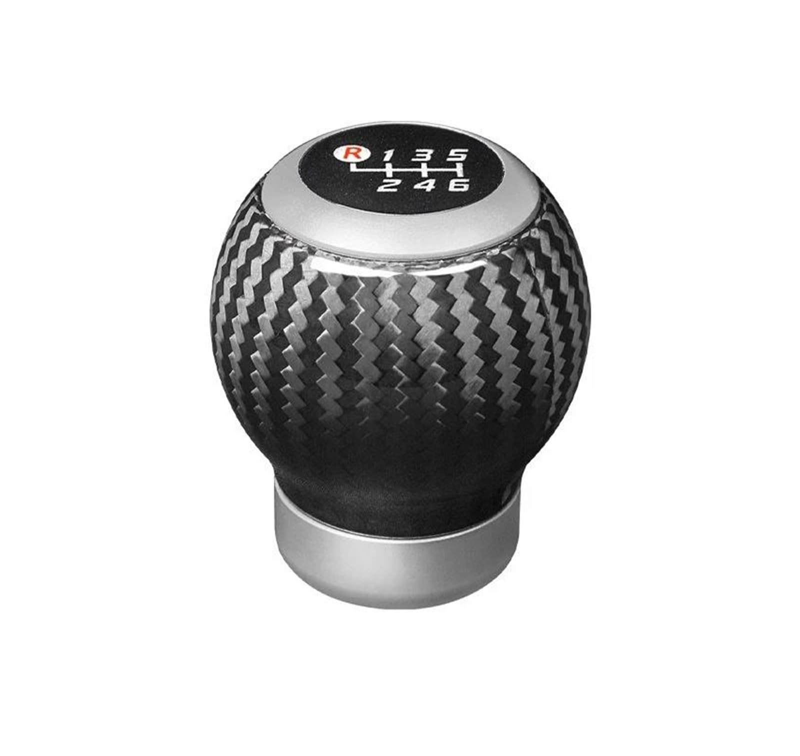 SCKCPNHNPP Gear Stick Knob Carbon Fiber Shift Knob Replacement Gear Lever Console Trim Interior for GR86 for Subaru for BRZ Gear Lever Knob(2022-2025 Silver)