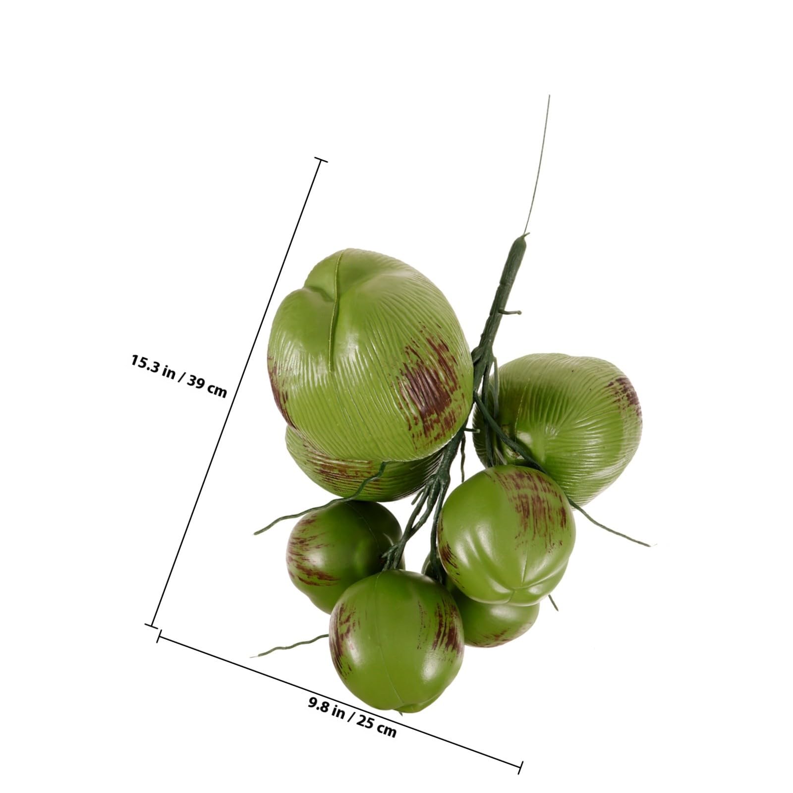 GALPADA Künstliches Kokosnuss Fruchtmodell mit Lebensechtem Design und Verarbeitung aus Kunststoff für Sommerfest und Kreative Dekoration zu Hause