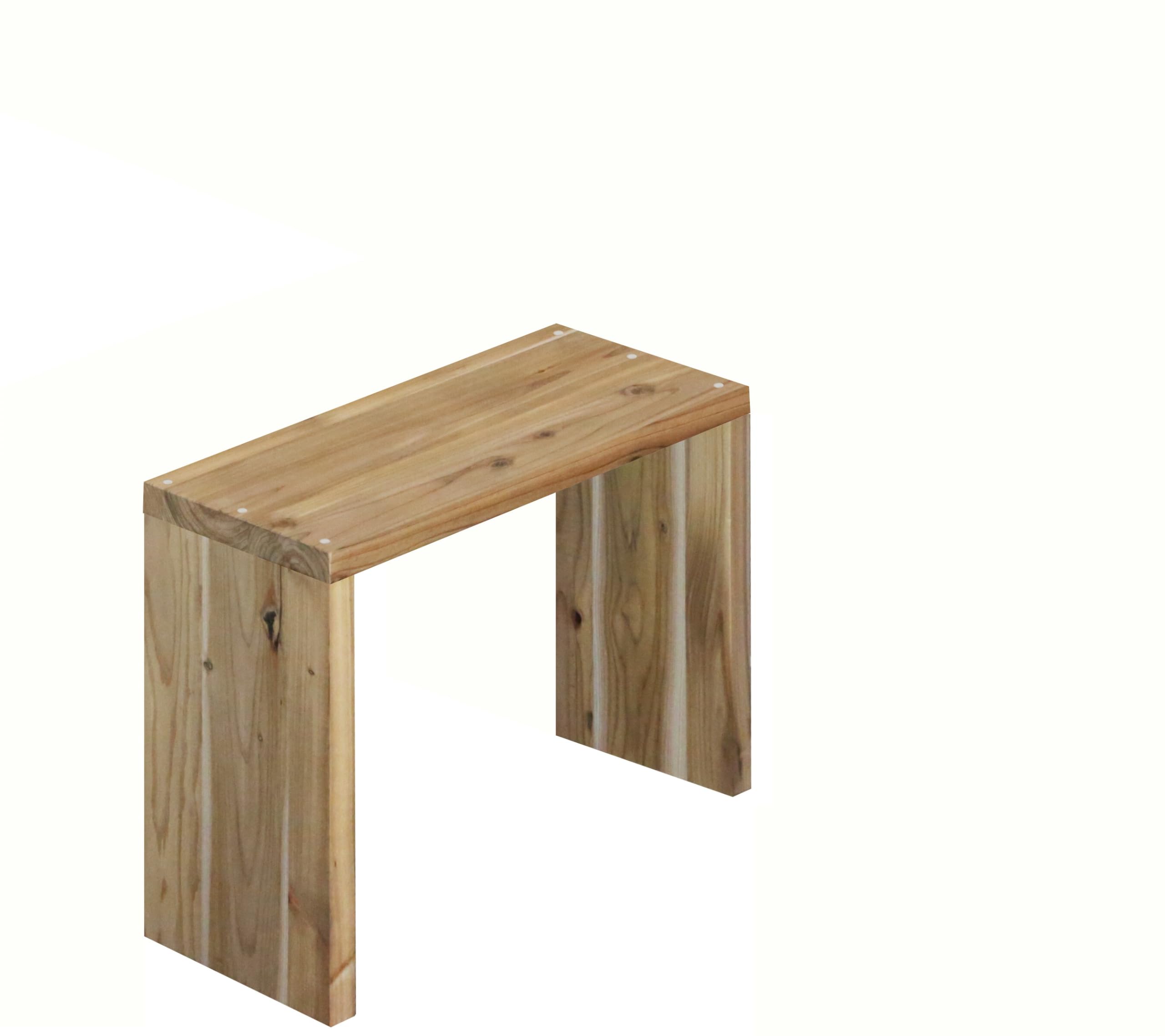 WOODPRO コの字 シェルフ 幅68cm 高さ32cm 奥行40cm ナッツ色 国産杉 