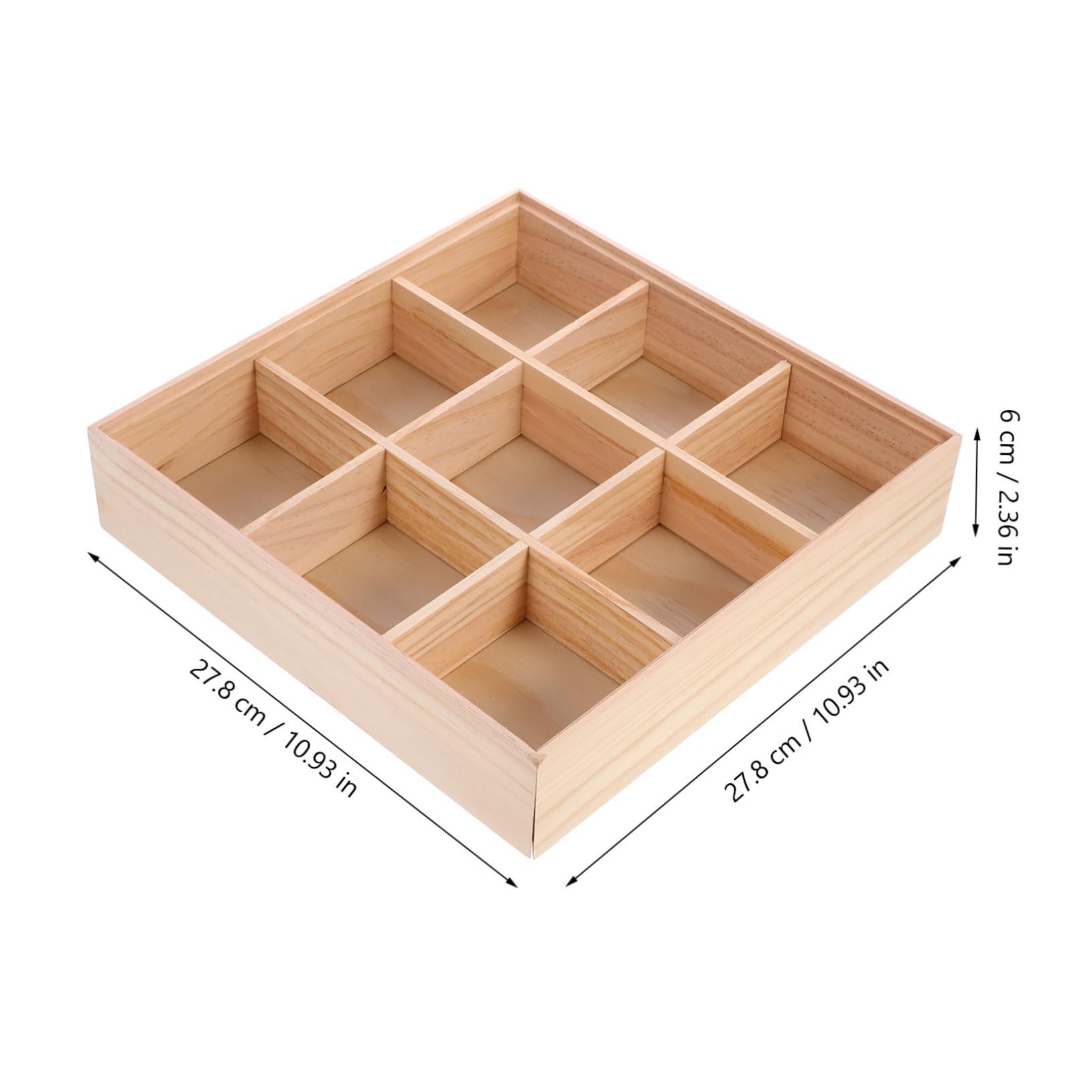 Amosfun Holz Teebeutelbox mit Fächern für Snack, Keks und Dessert