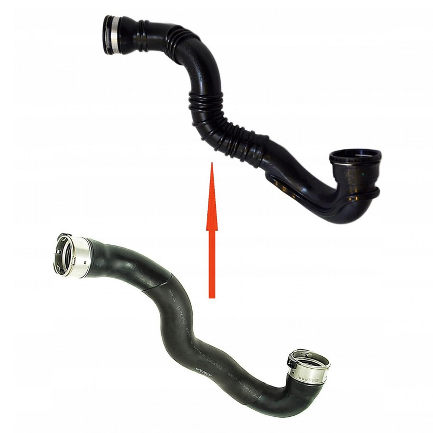OE 13265280 & 1302123 - Tubo intercooler di ricambio compatibile con Opel Astra J 1.7 CDTI Quick Release NBR CR Gomma rinforzata Kevlar