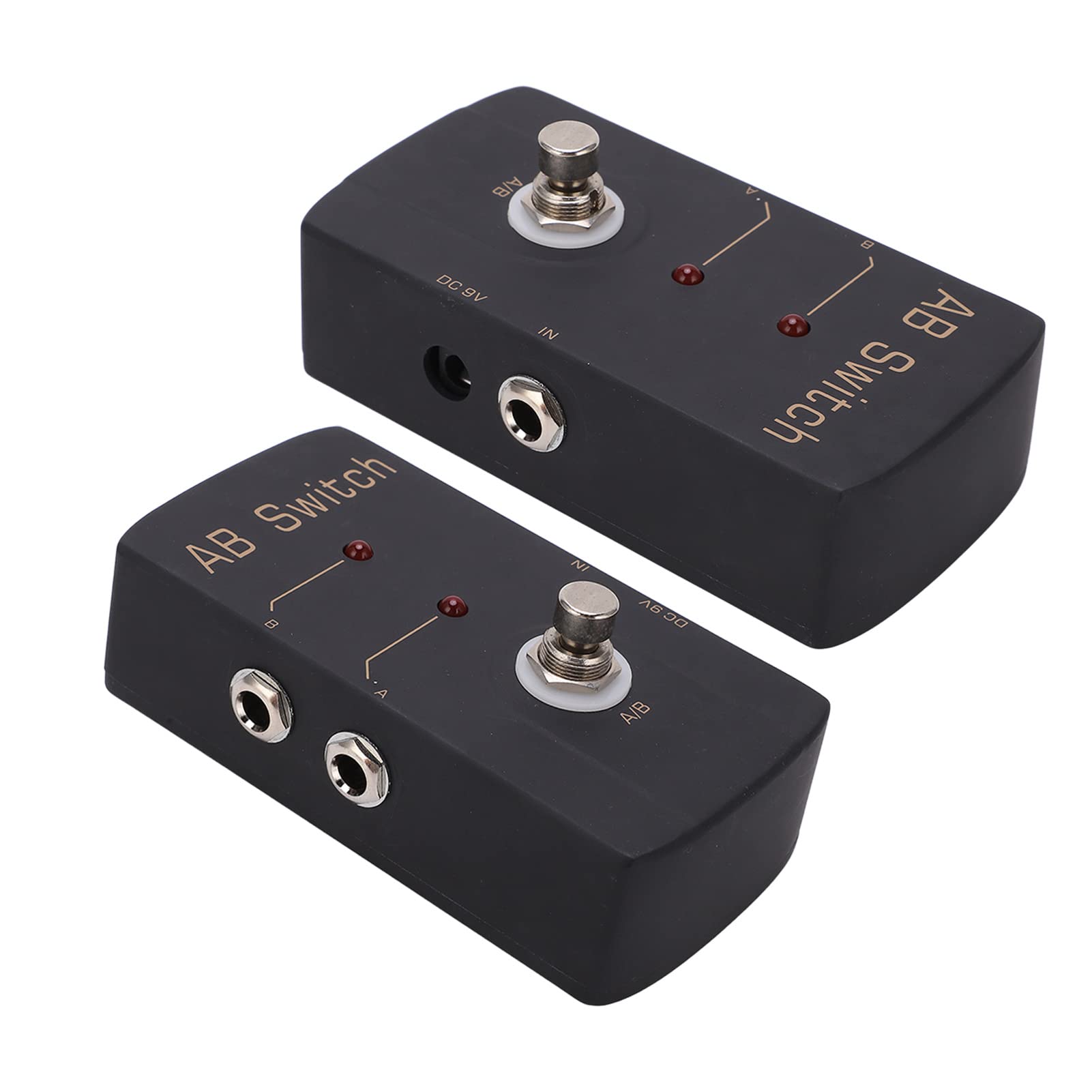 Pedal de Efectos de Interruptor AB Accesorios de Guitarra Pedal de Selección de Línea Efecto de Guitarra Eléctrica de 2 Ma con True Bypass Black Metal