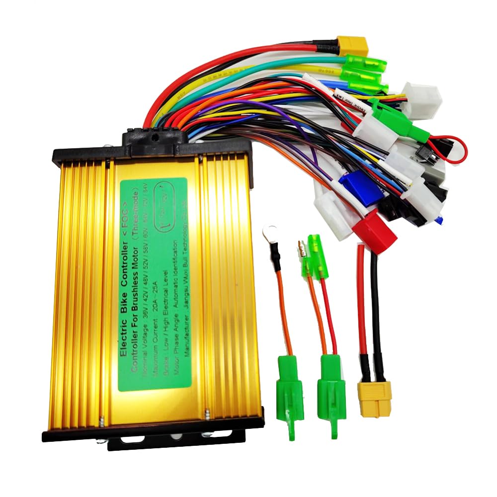 36V 48V 60V 72V 350W 500W 600W 20A-25A Brushless Controller for Electric Bike E-Scooter