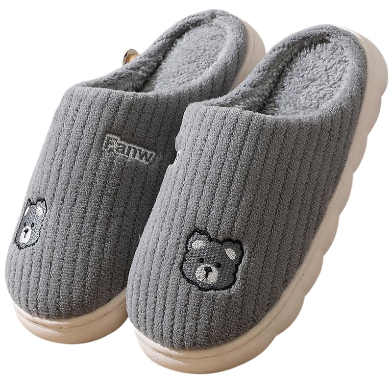 Winter Slippers for Women Men Sandals Casual Flats Soft Fur Home Footwear Flip Flop Slides Unisex Carpet Slippers for Bedroom House Sandals Slip On