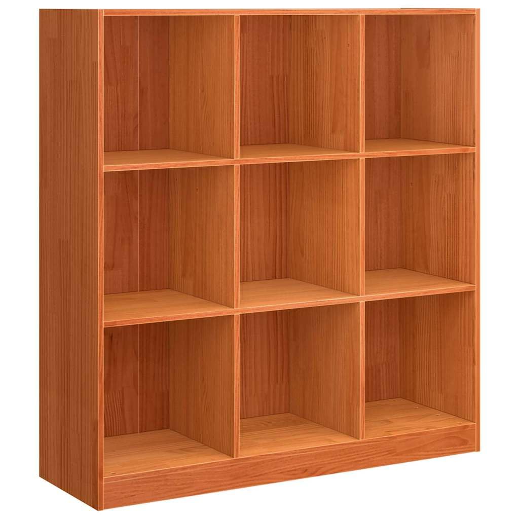 Mueble estantería de pino con diseño moderno y estructura estable de madera natural