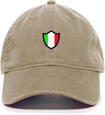 Tech Design Italy Italian Flag Baseball Cap Embroidered Cotton Adjustable Dad Hat