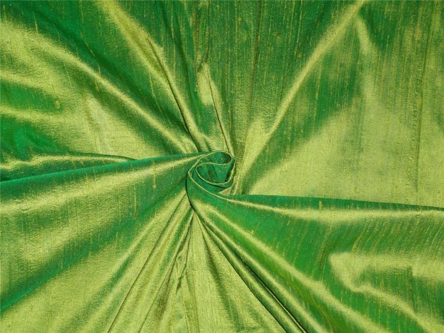 Tissu Dupioni 100% pure soie vert pistache de 137 cm pour haute couture