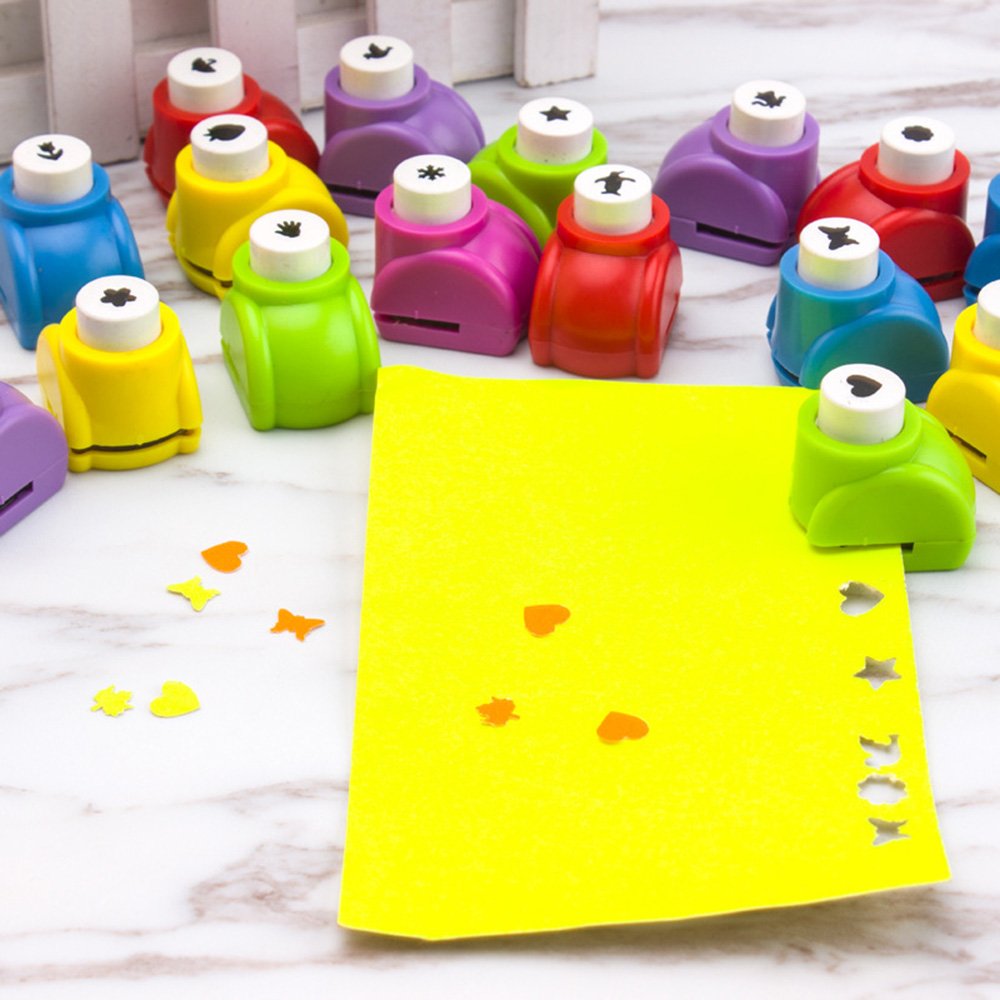 LGEGE 10 Pcs Paper Punch Handmade Hole Puncher Paper Craft Card Scrapbooking many Shapes Great Childeren's Gifts