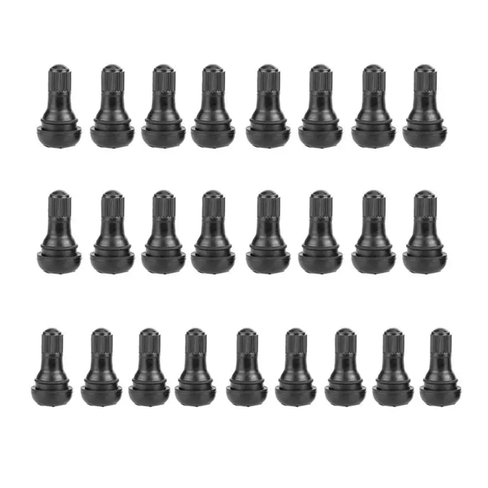 Dymkie 25Pcs Valve Stems 10/25Pcs Car Tubeless Tyre Stems Rubber Copper Vacuum Tire Air Valve For Auto Motorcycle Moto(25Pcs Valve Stems)