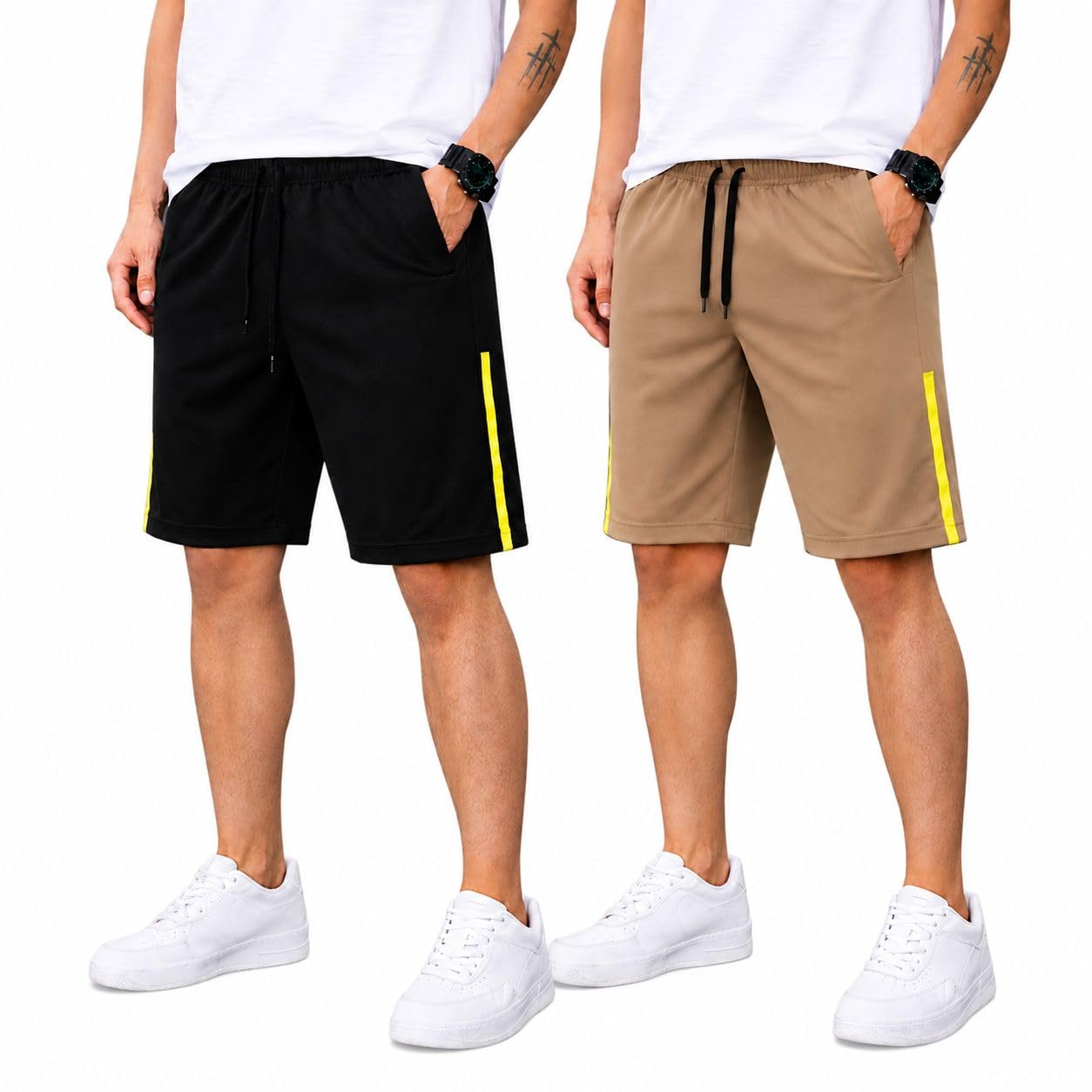 mack jonney Men’s Shorts Pack of 2 | Comfortable Casual, Sports & Lounge Shorts for Men | Regular Fit-MJ_.9-picture-39