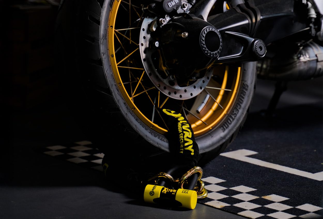 AUVRAY Antivol U Moto SRA XTREM Medium 85x250 mm – Haute Sécurité Double Verrouillage – Acier Cémenté 18 mm – Antivol Moto Scooter Homologué Assurance
