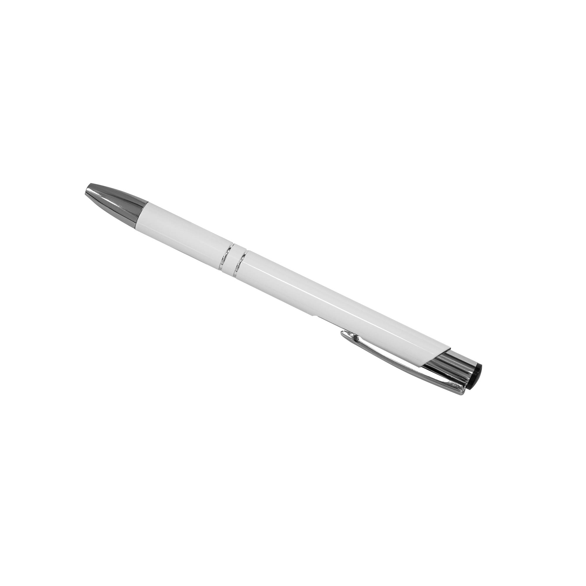 Kugelschreiber SIGNATURE ELEGANCE weiß Aluminium [200 Stück] Strichstärke: M ca. 0,6mm Tinte: blau