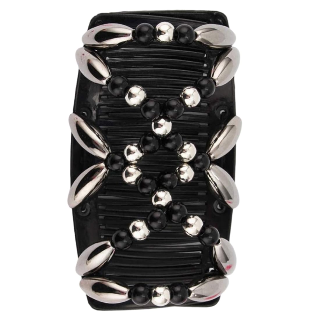 Clip per capelli in perline, pettine per capelli doppi elastici, perle elastiche pettine per donne accessori per capelli per ragazze