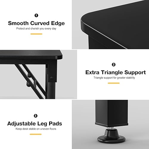 Miniatura 6 de Mesa de manicura plegable para uñas, estación de escritorio plegable de uñas para tecnología de uñas con ventilación eléctrica de corriente