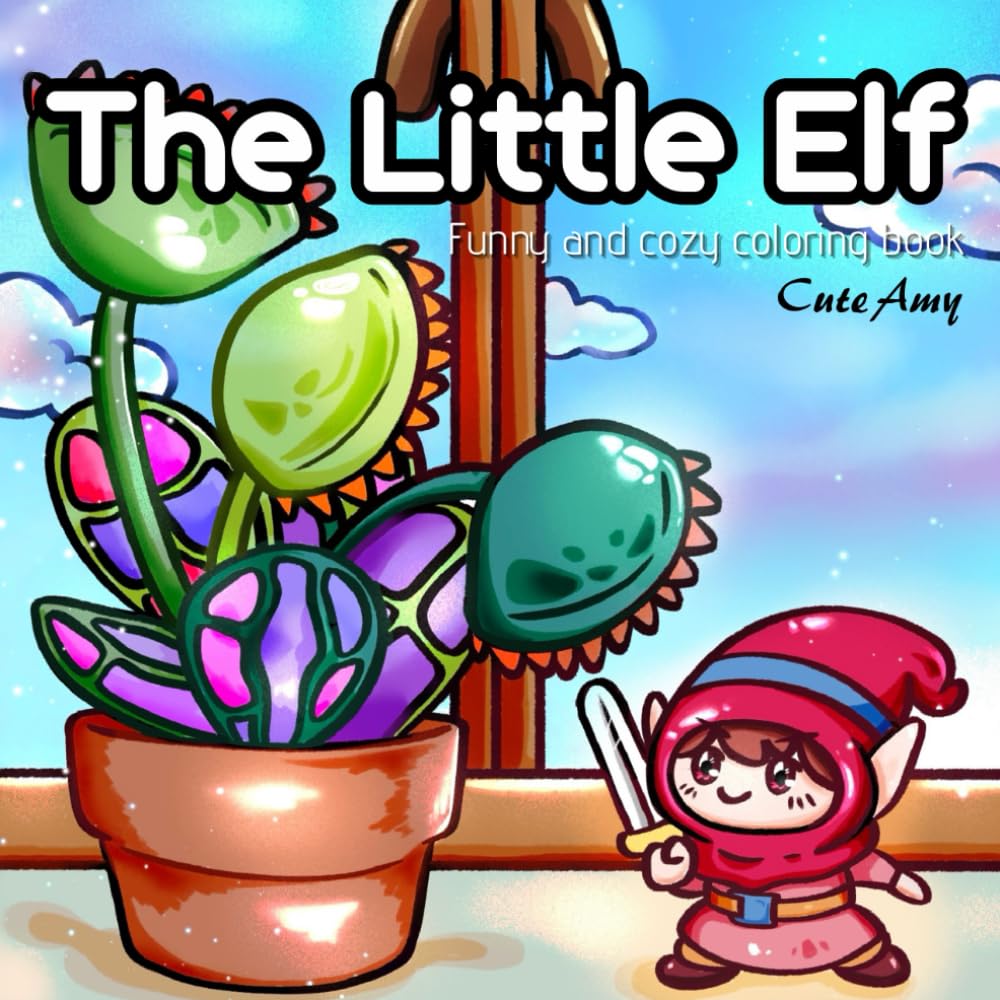 The Little Elf: funny and cozy coloring book
