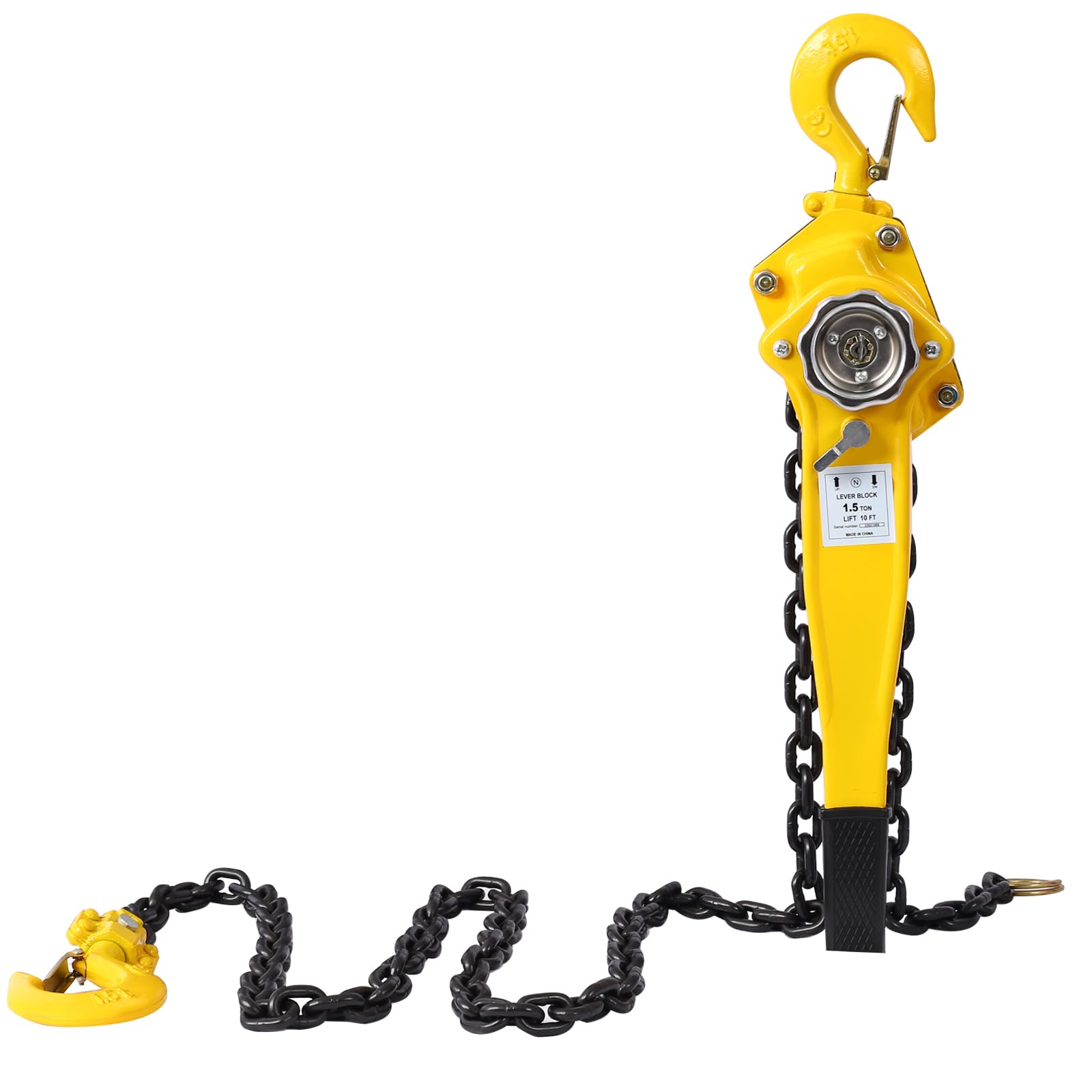 BananaB Chain Hoist 1.5 M 1500 Kg Lever Hoist Ratchet Pulley Chain Hoist Crane Chain Hoist Lever Cable Hoist Crane 1.5 Ton (1.5 M