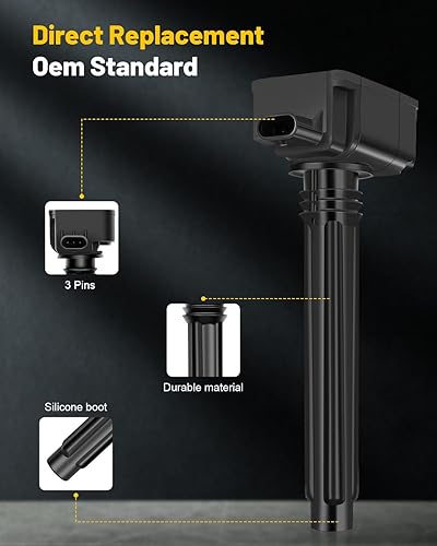 Miniatura 2 de OCPTY 6 bobinas de encendido con 6 bujías de iridio 93175 UF807 para Ram para Chrysler para Dodge para Jeep 1500 Pacifica Grand Cherokee Durango