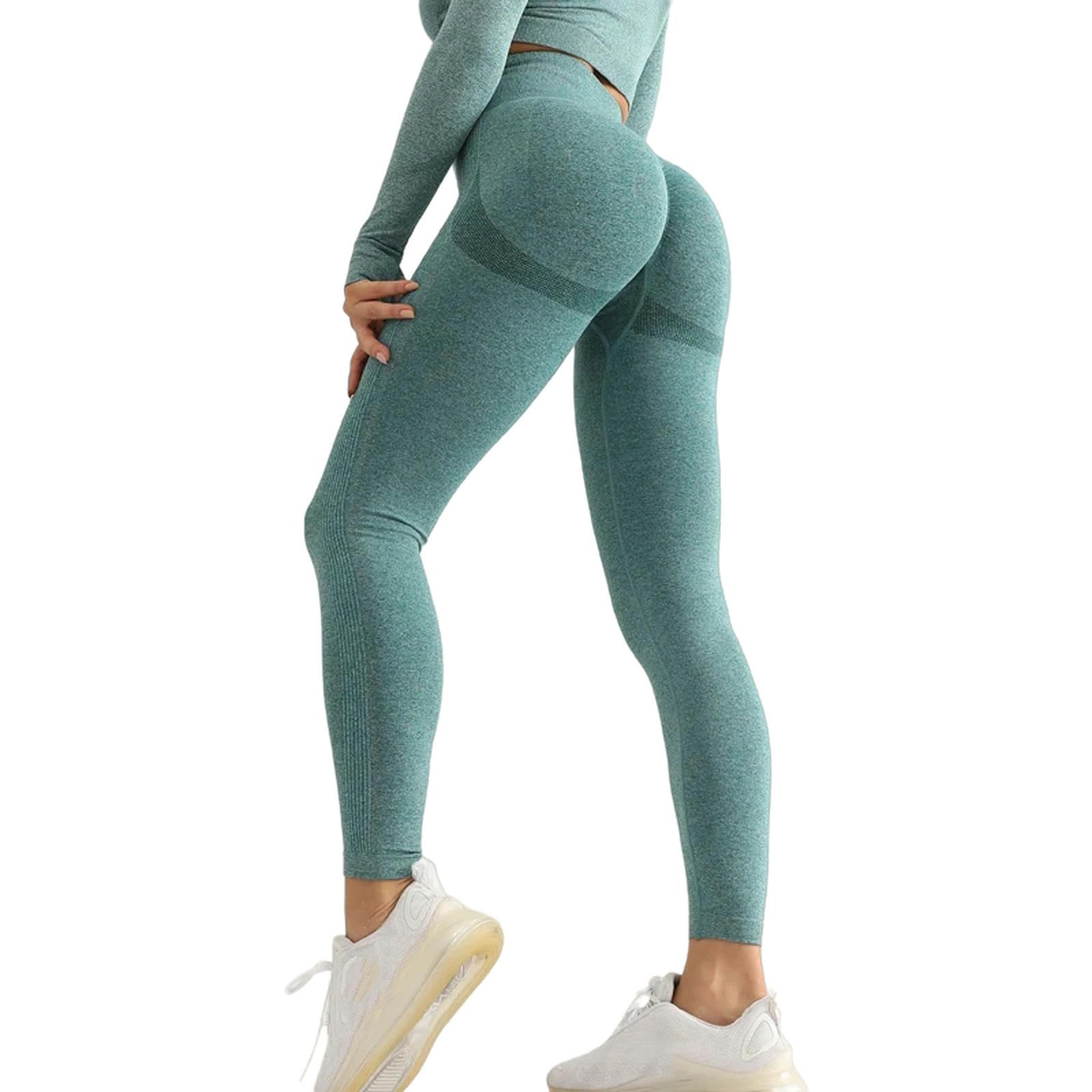 VALGRE Legginsy dla kobiet UK fitness damskie sportowe bezszwowe legginsy wysoka talia elastyczne solidne legginsy do jogi siłownia jogging szybkoschnące -szary-M