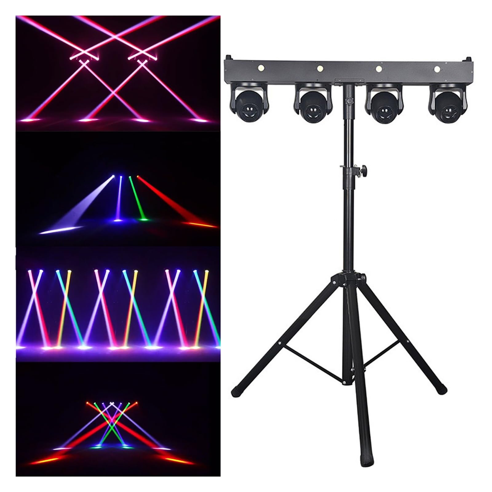 Oświetlenie Dyskotekowe 1 szt. Uchwyt paska świetlnego DJ, 4x40w RGBW białe światło stroboskopowe Disco niezależne sterowanie wiązką ruchome sceniczne ruchoma głowica świetlna