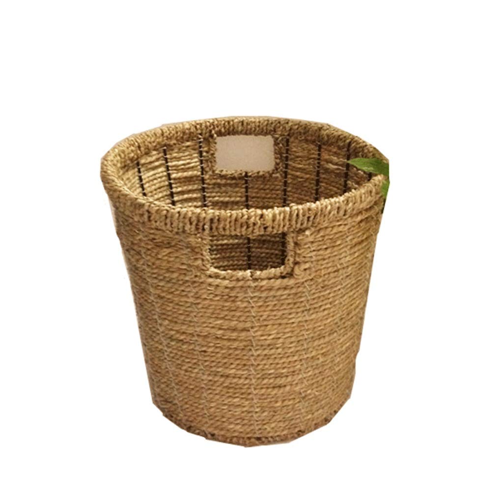 Buy DUOER HOME Waste & Recycling Handwoven Rattan Straw T Can Living