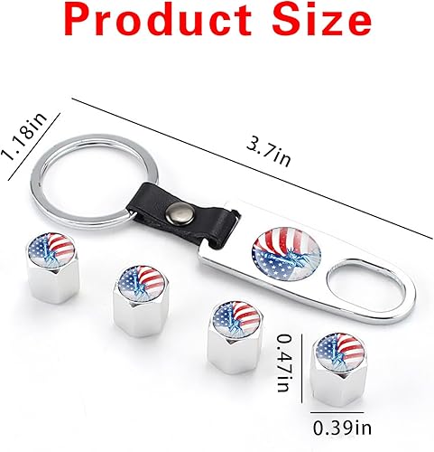 Miniatura 2 de Pack-4 Tapones de vástago de válvula de automóvil, tapones de aire para neumáticos con llave, cubiertas de sellado, universales para la mayoría de