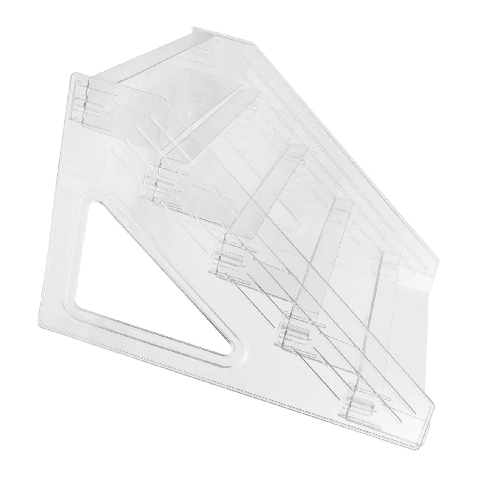 Soporte de tarjetas de acrílico transparente para cartas coleccionables y postales de 5 niveles