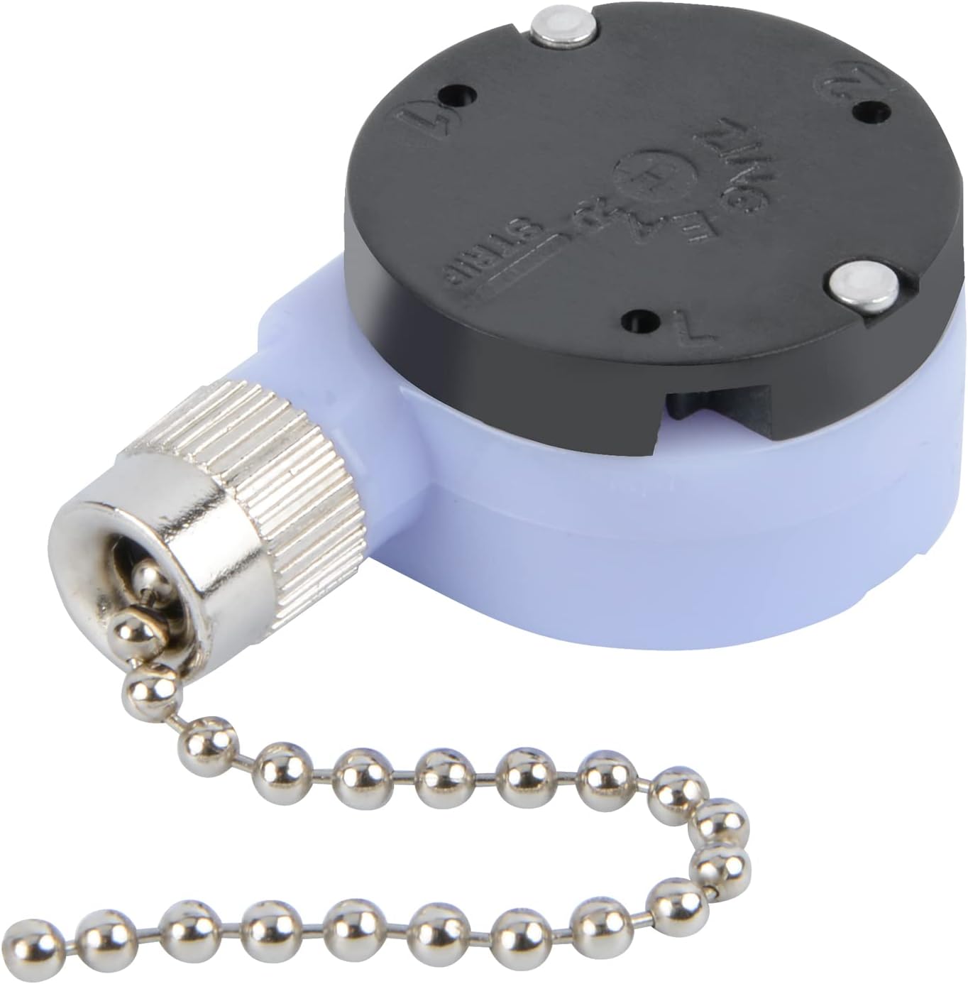 ZE-228s 2 Speed 3 Wire Ceiling Fan Switch Pull Chain Switch Lamps Replacement Parts Ceiling Fan Accessories(Nickel Chain)