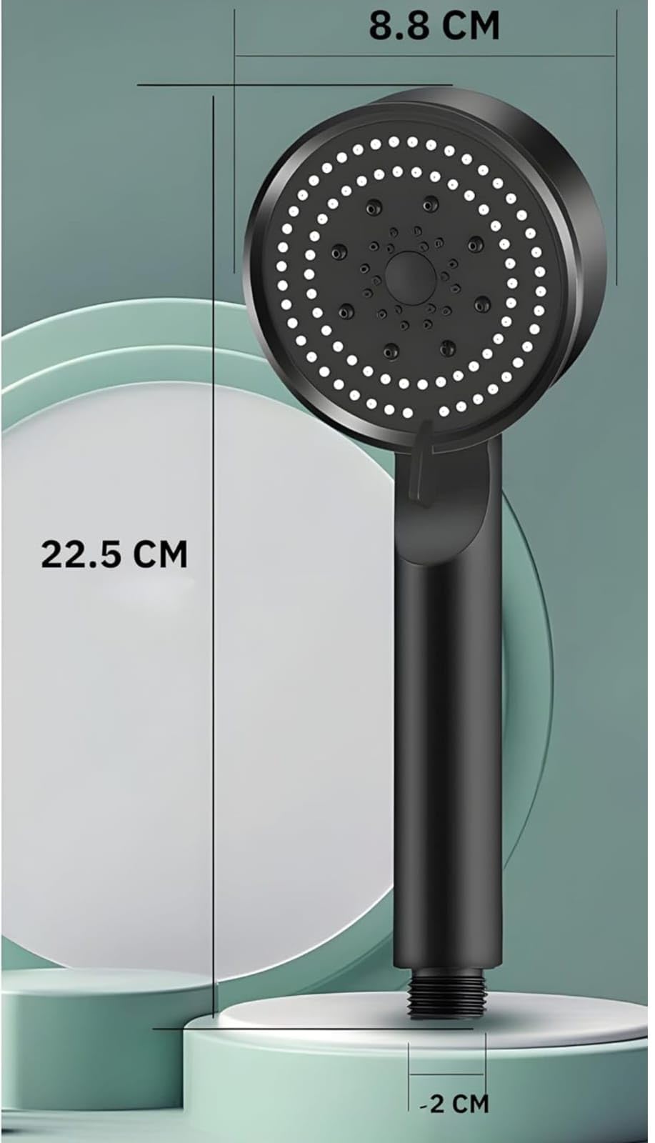 HIRVAX 5-in-1 Shower Head - Powerful Spray -5