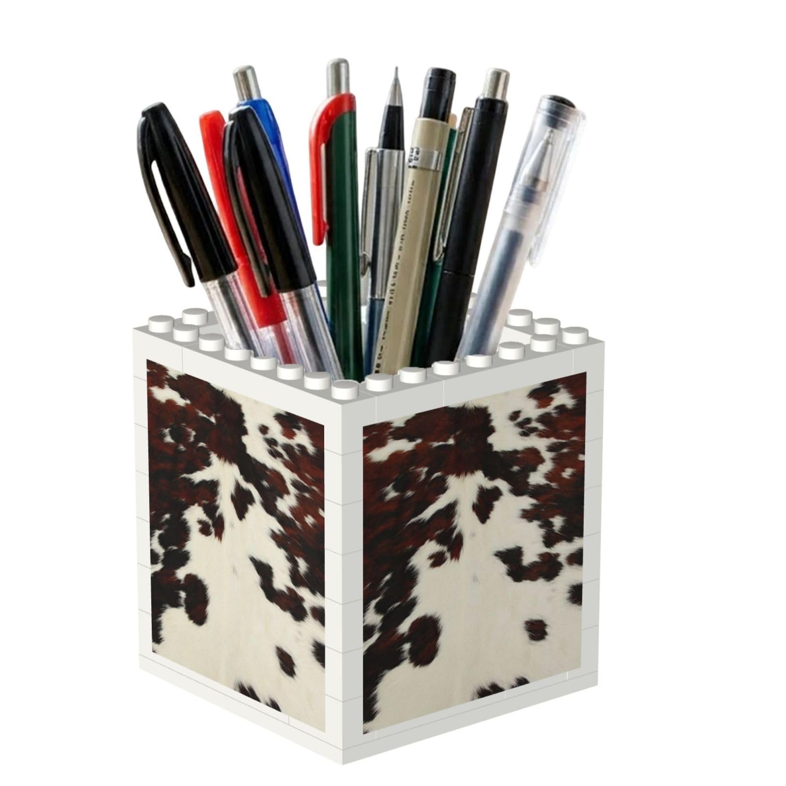 Poadnly Cow Spots, Pen Pot Pencil Holder for Office Home School, Compact Desk Organiser for Office Stationery