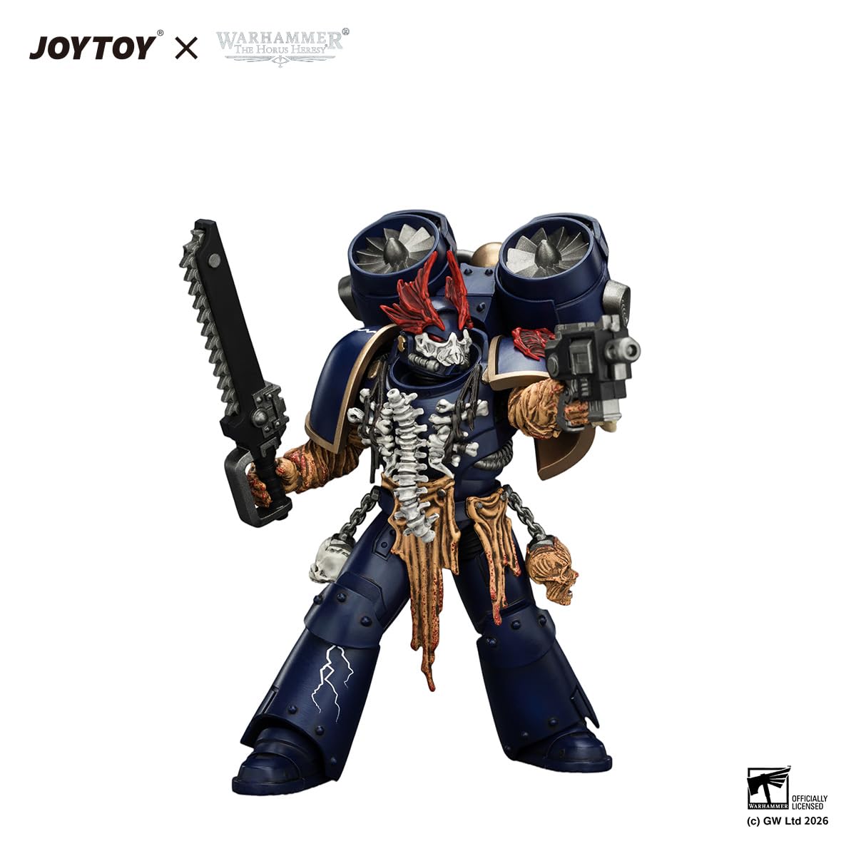 JOYTOY Warhammer 40K Actionfiguren im Maßstab 1/18 Night Lords Night Raptor 2, 12 cm (4,88 Zoll), mit Displayständer für Artefakte, Schreibtischdekoration und Geschenk